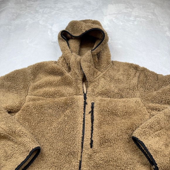 Uniqlo Women's Fleece Zip Up Hoodie Jacket Tan Size L - Picture 2 of 6